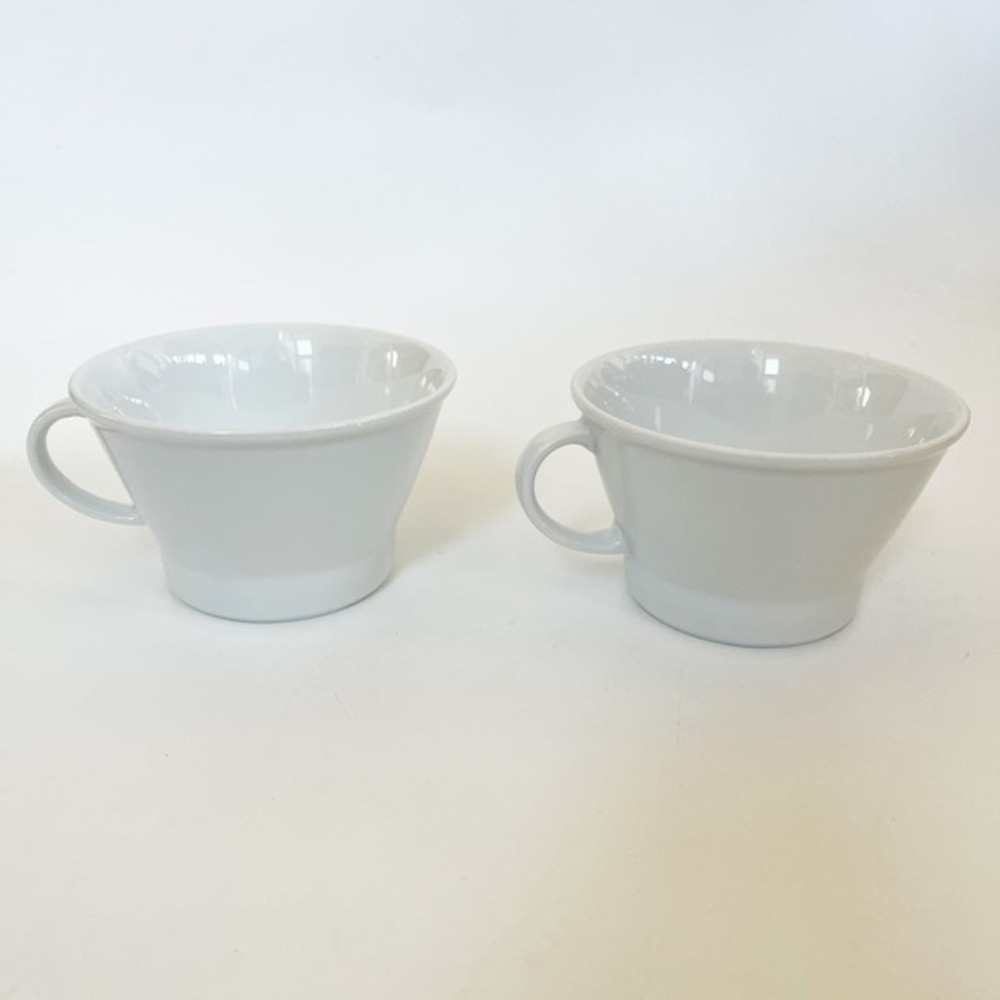 Crate&Barrel Loft Design By Winterling Made In Germany 6x4 Handled Bowl‎ White